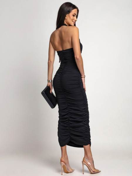 Dopasowana sukienka z odkrytymi plecami RINA - czarna