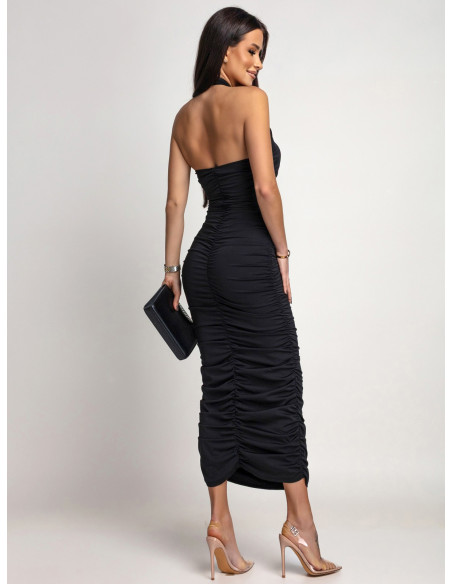 Dopasowana sukienka z odkrytymi plecami RINA - czarna