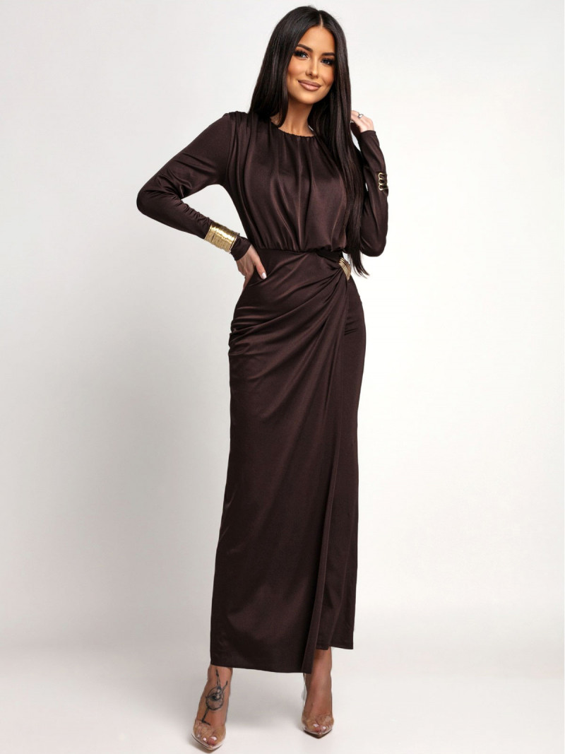 Elegancka sukienka maxi z ozdobną...