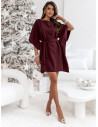 Kobieca sukienka nietoperz CANDICE - bordowa