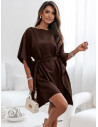 Kobieca sukienka nietoperz CANDICE - czekoladowa