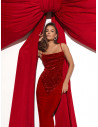 Sukienka maxi z cekinami LAURELLA - czerwona