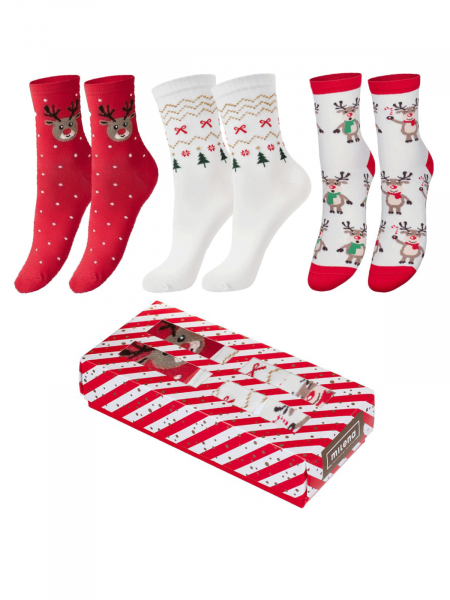 Zestaw świątecznych skarpet damskich - wzór 1