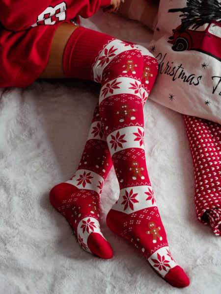 Zakolanówki norweskie motyw świąteczny - wzór 7 2