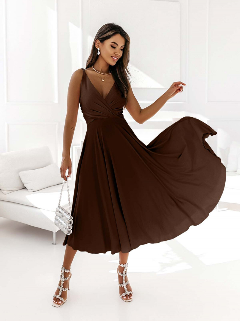 Sukienka midi na ramiączkach AGNES -...