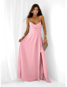 Sukienka maxi na ramiączkach LYANNE - pudrowy róż