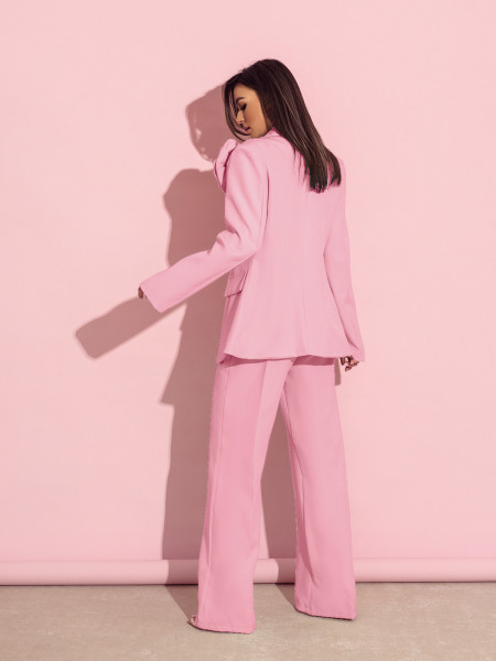 WP Garnitur z szerokimi spodniami - pudrowy róż 2