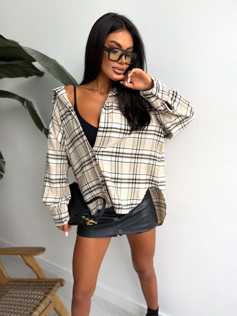 Bawełniana koszula w kratę oversize...