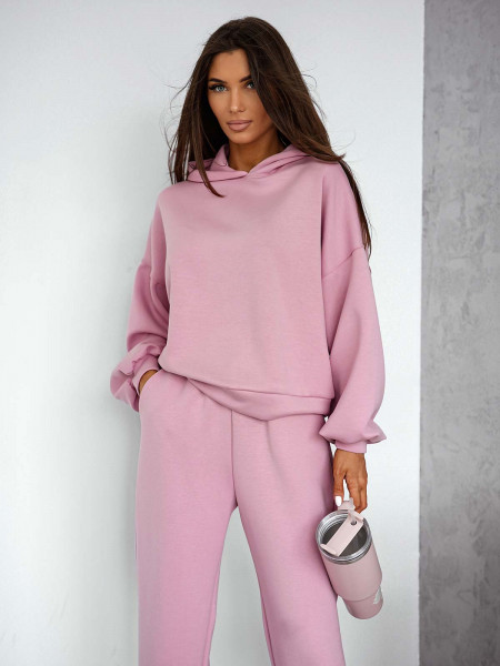 Wiskozowy komplet dresowy NORIEL - brudny róż 2