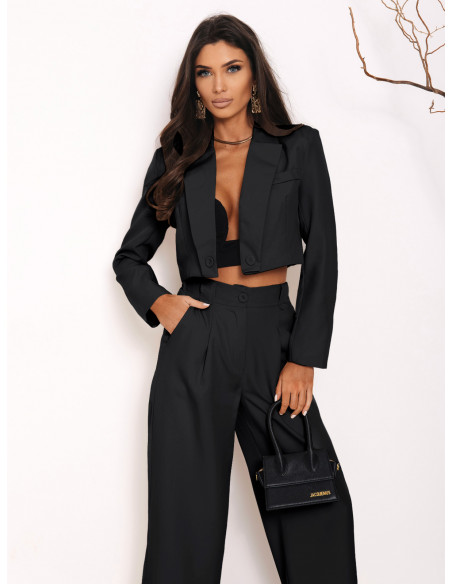 WP eleganckie szerokie spodnie - czarne