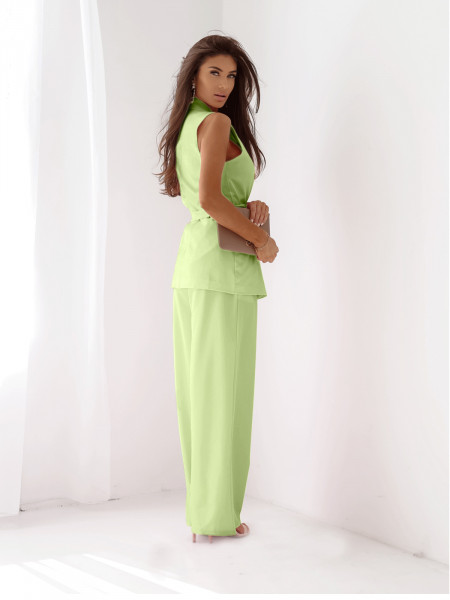 WP Stylowe szerokie spodnie - szałwiowe 2