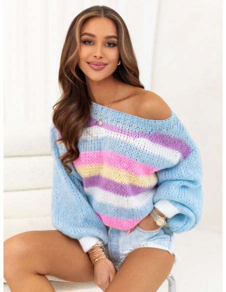 Pleciony sweter oversize CLASSY - wzór 2