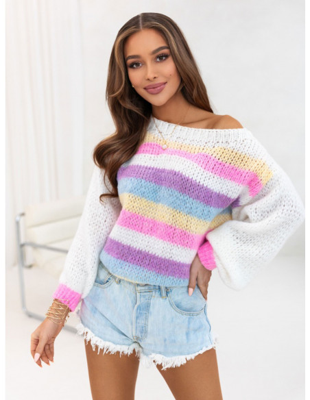 Pleciony sweter oversize CLASSY - wzór 3