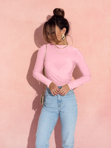 Elastyczne body CORALIN - pudrowy róż 2