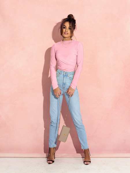 Elastyczne body CORALIN - pudrowy róż