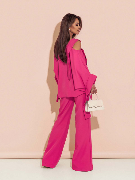 WP elegancka bluzka narzutka oversize - fuksjowa 2