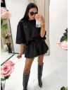 Stylowe spódnico-spodenki mini bombka ZORIA - czarne