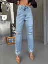 Jeansy mom fit z przetarciami KEANU - jeans