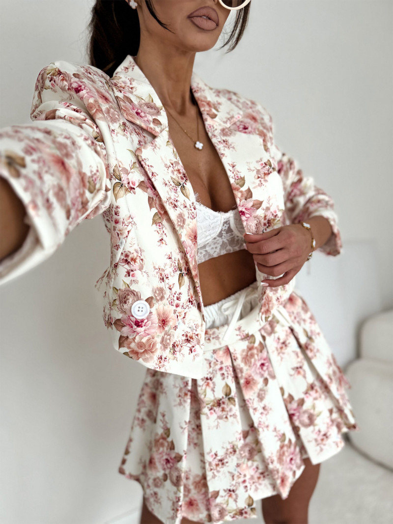 Bawełniany komplet z plisowanymi...