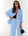 Stylowy garnitur marynarka i spodnie ULLA - błękitny