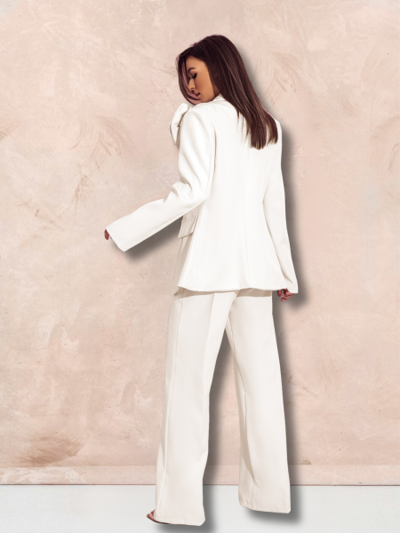 Garnitur z szerokimi spodniami ENOJA - biały