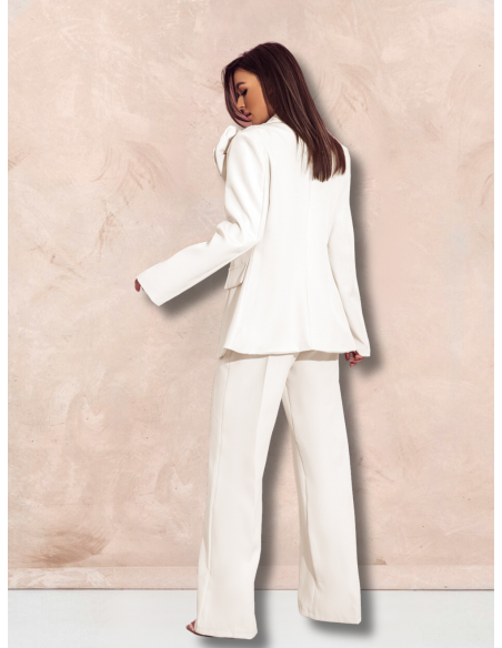 Garnitur z szerokimi spodniami ENOJA - biały