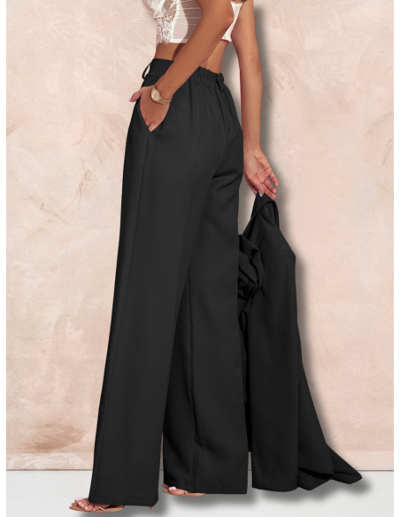 Garnitur z szerokimi spodniami ENOJA - czarny