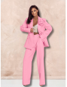 Garnitur z szerokimi spodniami ENOJA - pudrowy róż