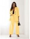 Stylowy garnitur marynarka i spodnie ULLA - cytrynowy