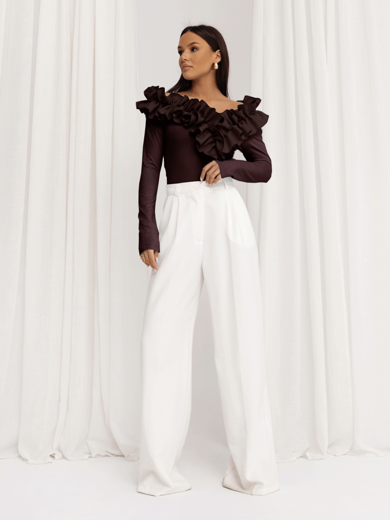 Wiskozowa bluzka z falbanami ORNELLA...