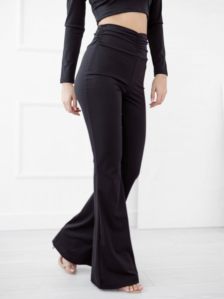 Elastyczne legginsy dzwony VAZZI  - czarne