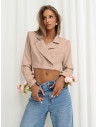 Elegancka krótka marynarka ASHANTI - beżowa