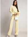 Komplet dresowy z szerokimi spodniami SHYLA - cytrynowy