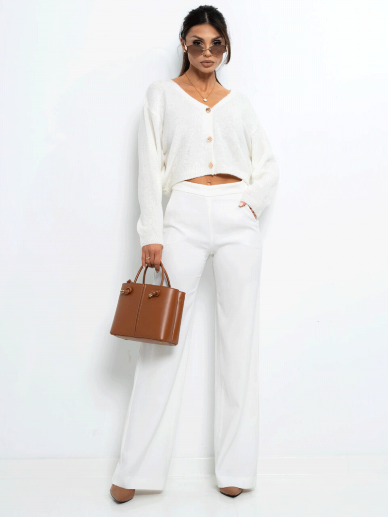 Krótki sweter kardigan zapinany na...