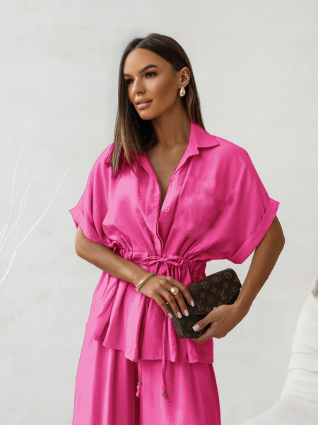 Wiskozowy komplet z szerokimi spodniami VELENA - fuskjowy 2