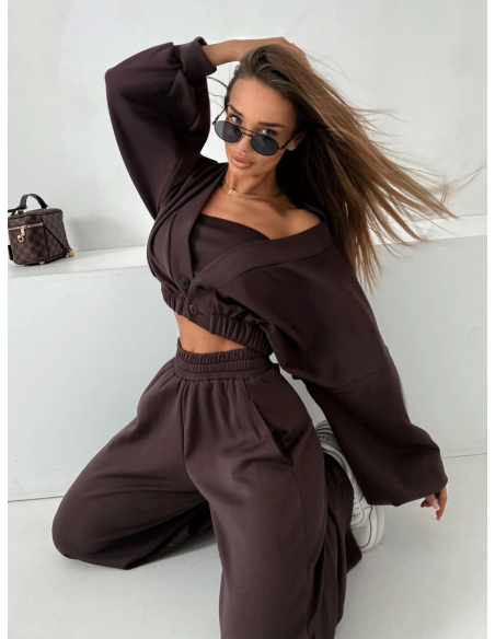 Wiskozowy komplet 3w1 YNEZ - czekoladowy