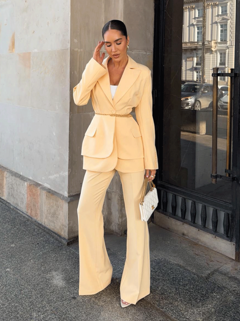 Eleganckie spodnie z kantem z wiskozy DONY - mango