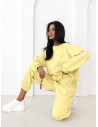 Wiskozowy komplet dresowy oversize ANOJA - cytrynowy