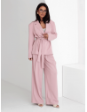 Eleganckie spodnie z szerokimi nogawkami ALAIA - brudny róż