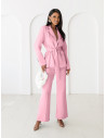 Garnitur marynarka i proste spodnie SENAY - pudrowy róż