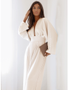 Kombinezon z szerokimi nogawkami LACEY - śmietankowy