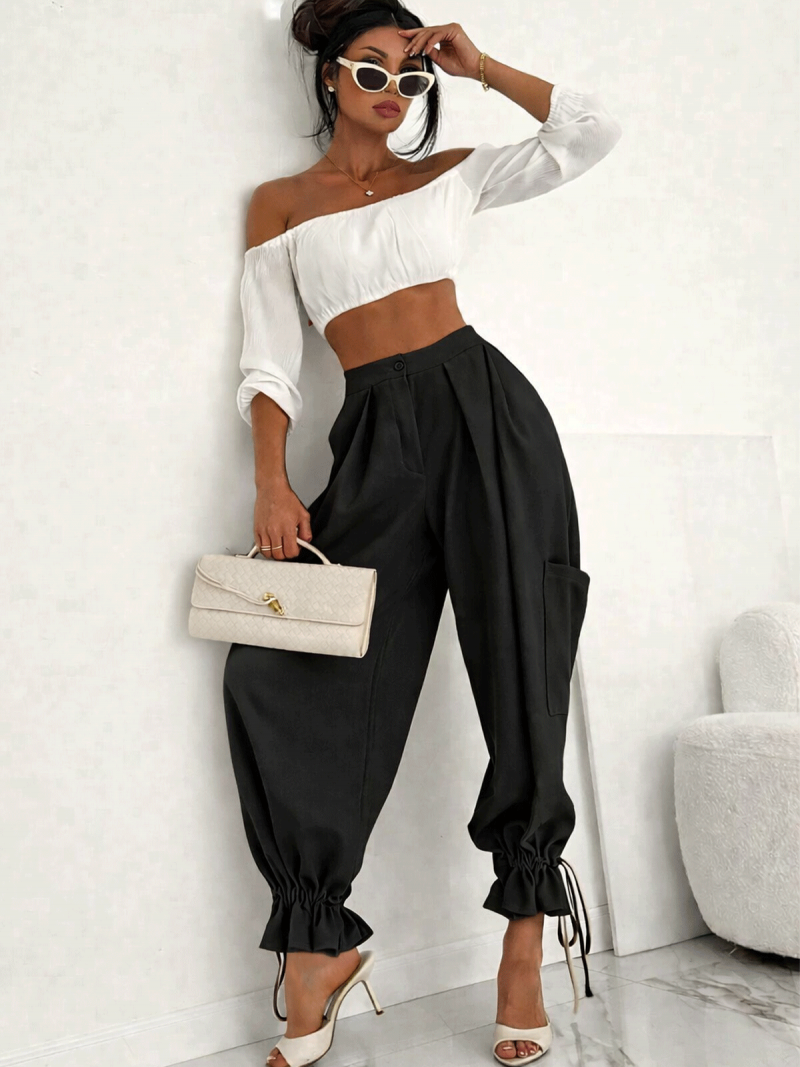 Modne spodnie z ściągaczami i...