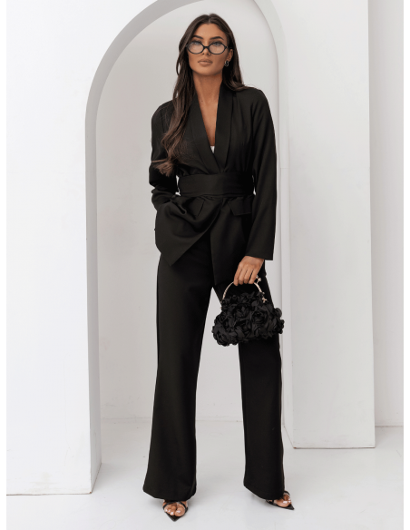 Garnitur marynarka i proste spodnie NIRALI - czarny