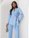 Garnitur marynarka i proste spodnie NIRALI - błękitny