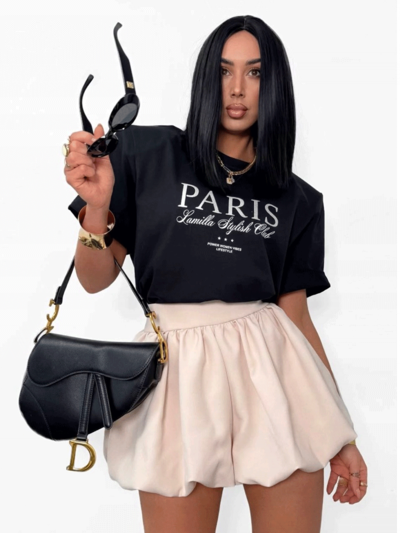 Stylowe spódnico-spodenki mini bombka...