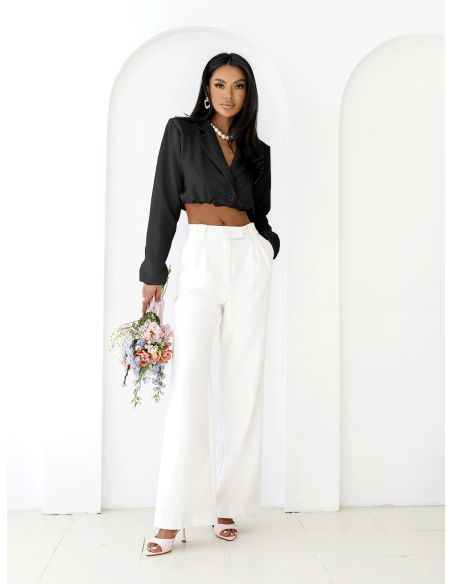 Elegancka krótka marynarka COLETTE - czarna