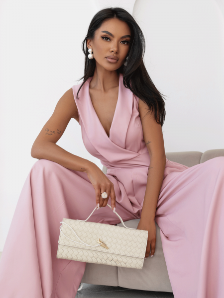 Kombinezon z szerokimi nogawkami ORMAN - brudny róż 2