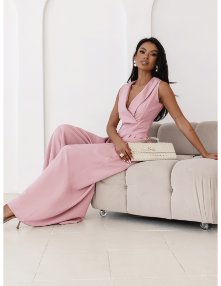 Kombinezon z szerokimi nogawkami ORMAN - brudny róż