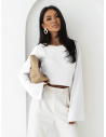 Bluzka z szerokimi rękawami MICHIE - biała
