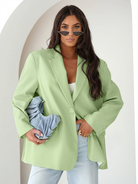 Długa marynarka oversize RIVIERA - pistacjowa 2